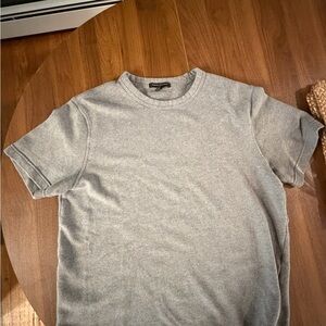 Banana Republic Factory Light Gray Men's Short Sleeve Tee